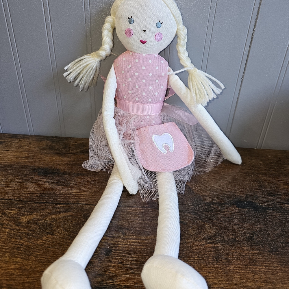 Pottery Barn Kids Pink and Cream Tooth Fairy Doll
